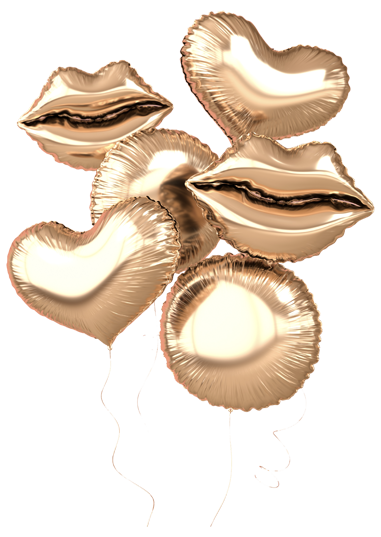 воздушные шары золото