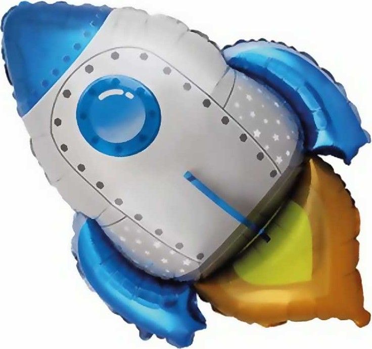 Шар, Ракета, Синий (Flexmetal)