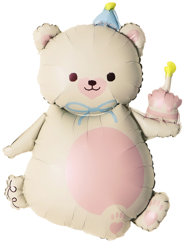 Мишка с Кексиком, Розовый, Сатин