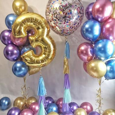 Шарики цифры и конфетти