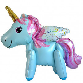 Фигура Единорог Голубой с крыльями