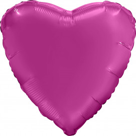 Сердце, Гранатовый, Сатин, 48см