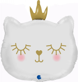 Шар Котенок-Принцесса, Белый