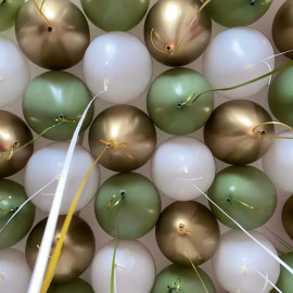 Шары под потолок, Эвкалипт, Хром, Белый