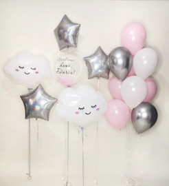 Набор, Нежно-розовый, Серебро