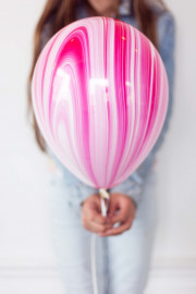 Шар (12''/30 см) Супер Агат, Розовый