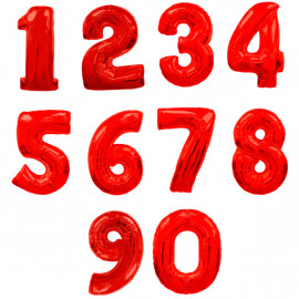 Шар цифра Красная