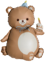 Мишка с кексиком, Бежевый, Сатин