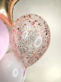 Шар с конфетти, Розовое золото