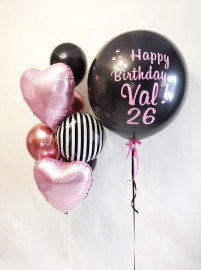 Набор, Чёрно-Розовый,Полоска