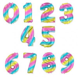 Шар Цифра Радужная
