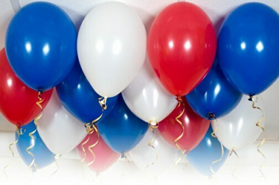 Шары под потолок "Триколор", 15шт.