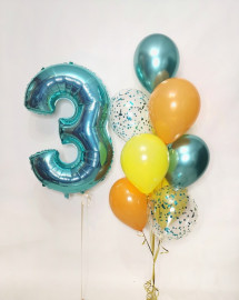 Набор Оранжевый, Жёлтый, Бирюза